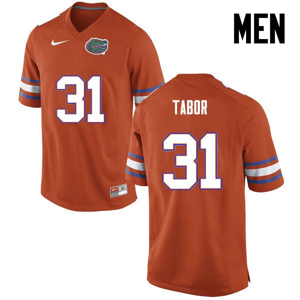 Florida Gators Men #31 Teez Tabor College Football Jersey Orange